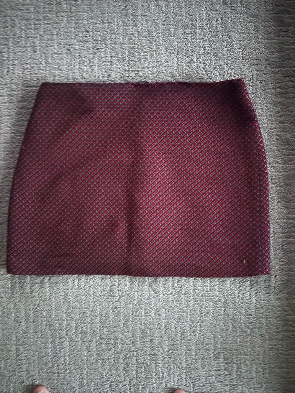 Club Monaco Burgundy Patterned Mini Skirt